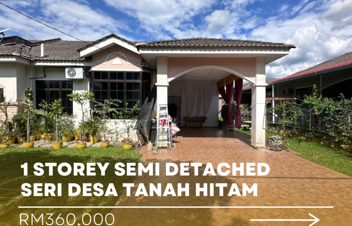 SEMI D SETINGKAT DI SERI DESA TANAH HITAM UNTUK JUAL